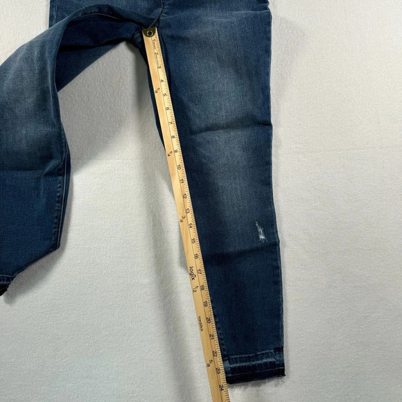Spanx Skinny Pull On Jean Leggings Womens Size Medium Blue Mid Rise Stretch - Picture 9 of 12